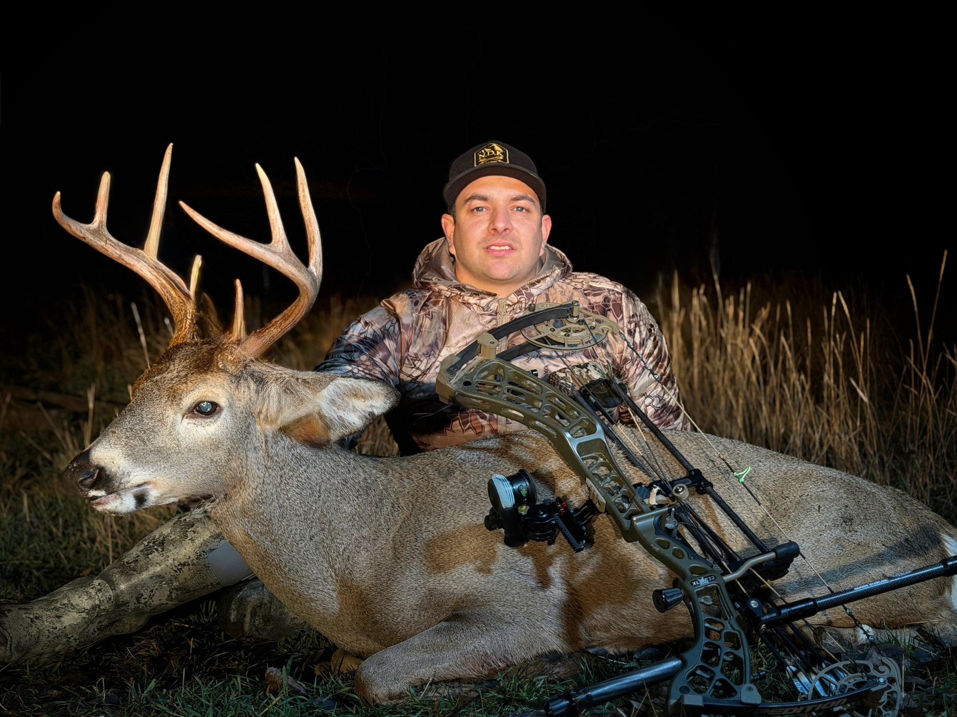 NDK Owner Tylor Olsen with his whitetail buck taken with the NDK Ghost hunting arrows